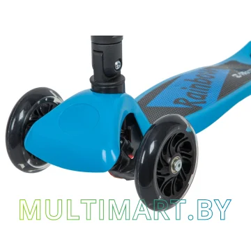 Самокат Novatrack RainBow Start Folding 120F.NRAINBOW.BL20 (голубой, 2020) картинка 4